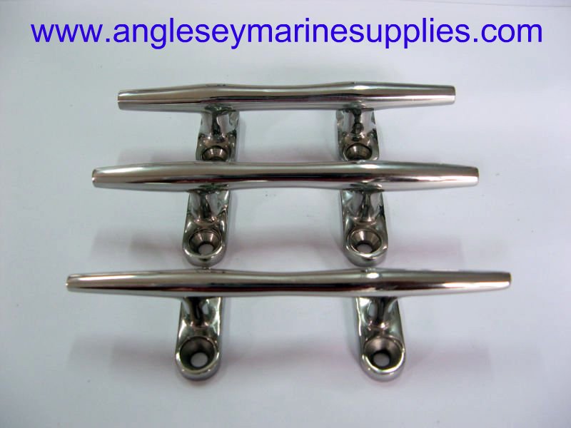  stainless steel boat deck cleats. Four hole fixing deck cleats in