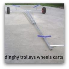 dinghy launch trolley wheels cart