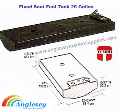 Fixed Boat Fuel Tank 29 Gallon