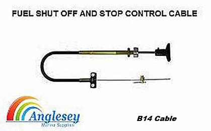 boat fuel shut off cable choke cable