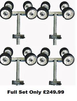 boat trailer rollers on poles with split clamps