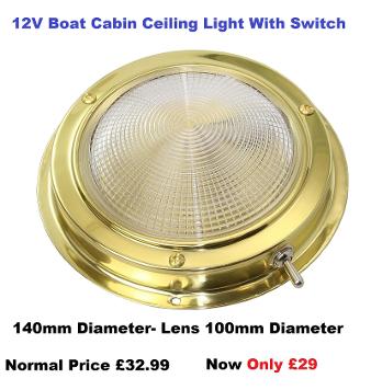  Brass Boat Cabin Ceiling Light 12v