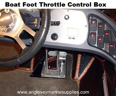 boat foot throttle control box