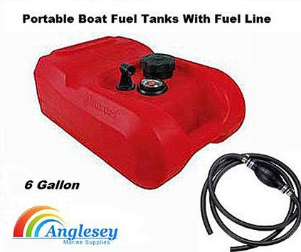 boat fuel tank with fuel line 6 gallon