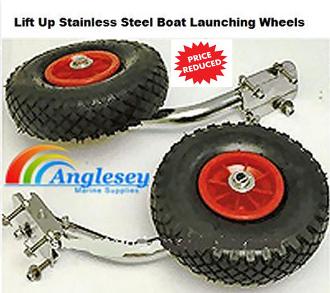 boat launching wheels lift up stainless steel