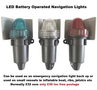 boat navigation lights battery