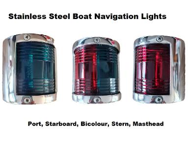 boat navigation lights stainless steel
