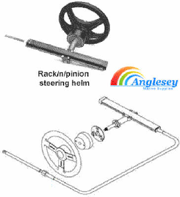 boat steering kit rack and pinion
