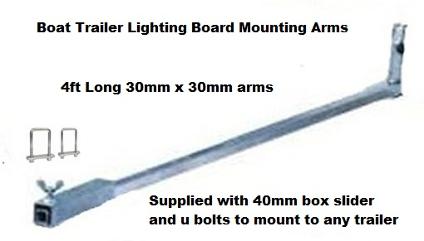 boat trailer lighting board arms