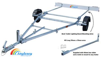 boat trailer lighting board holder