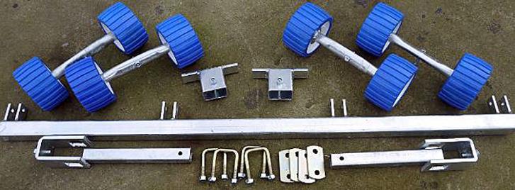 boat trailer rollers conversion kit fitted