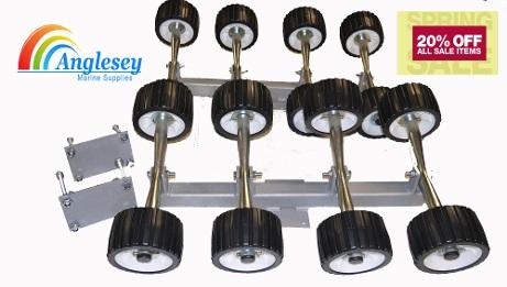 boat trailer rollers on plates