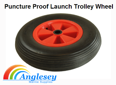 dinghy launching trolley wheel puncture proof