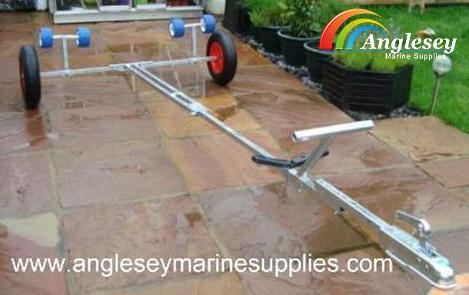 dinghy launching trolley with rollers