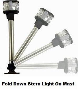 fold down stern light on mast
