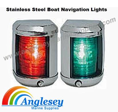 stainless steel boat navigation lights