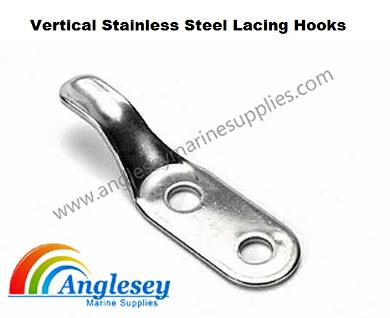 vertical stainless steel lacing hooks